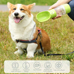 Portable Pet Water Bottle With Treat Container